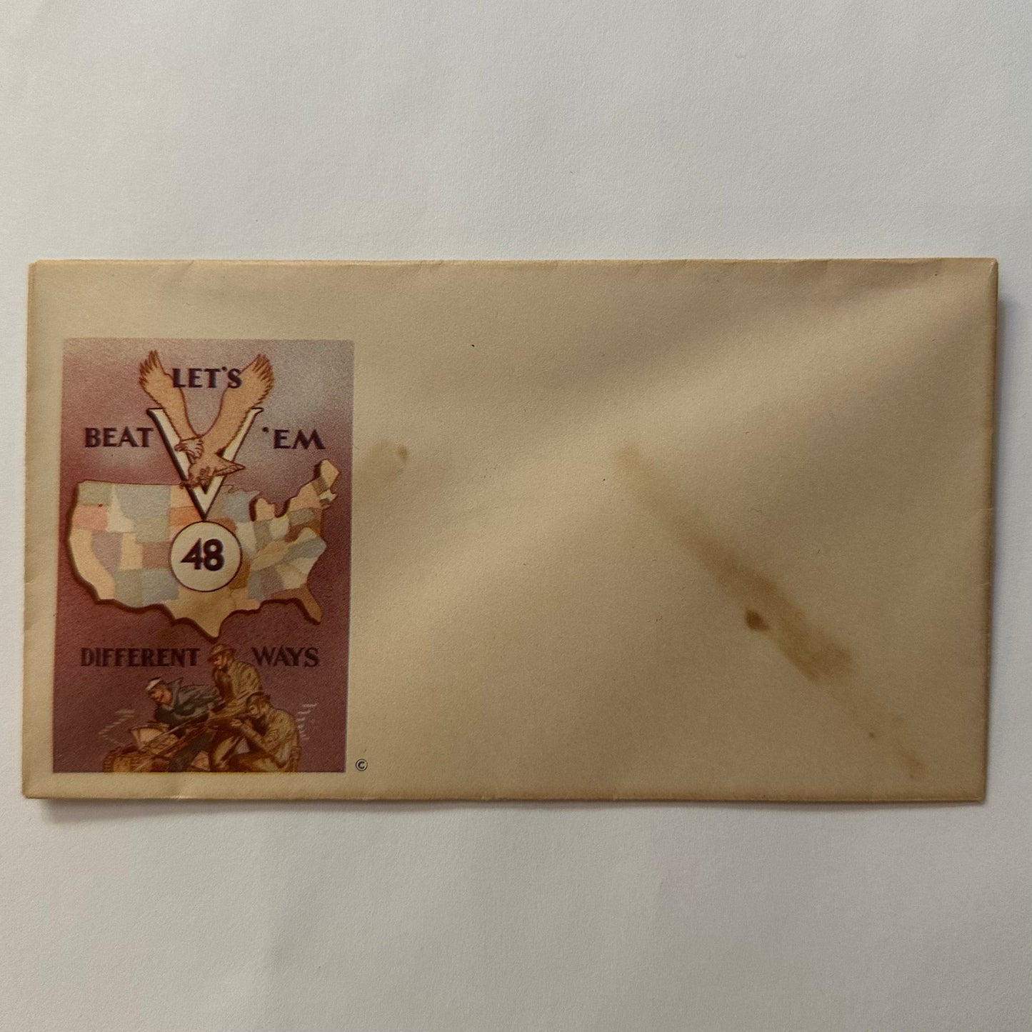 Let's Beat 'em 48 Different Ways WWII envelope
