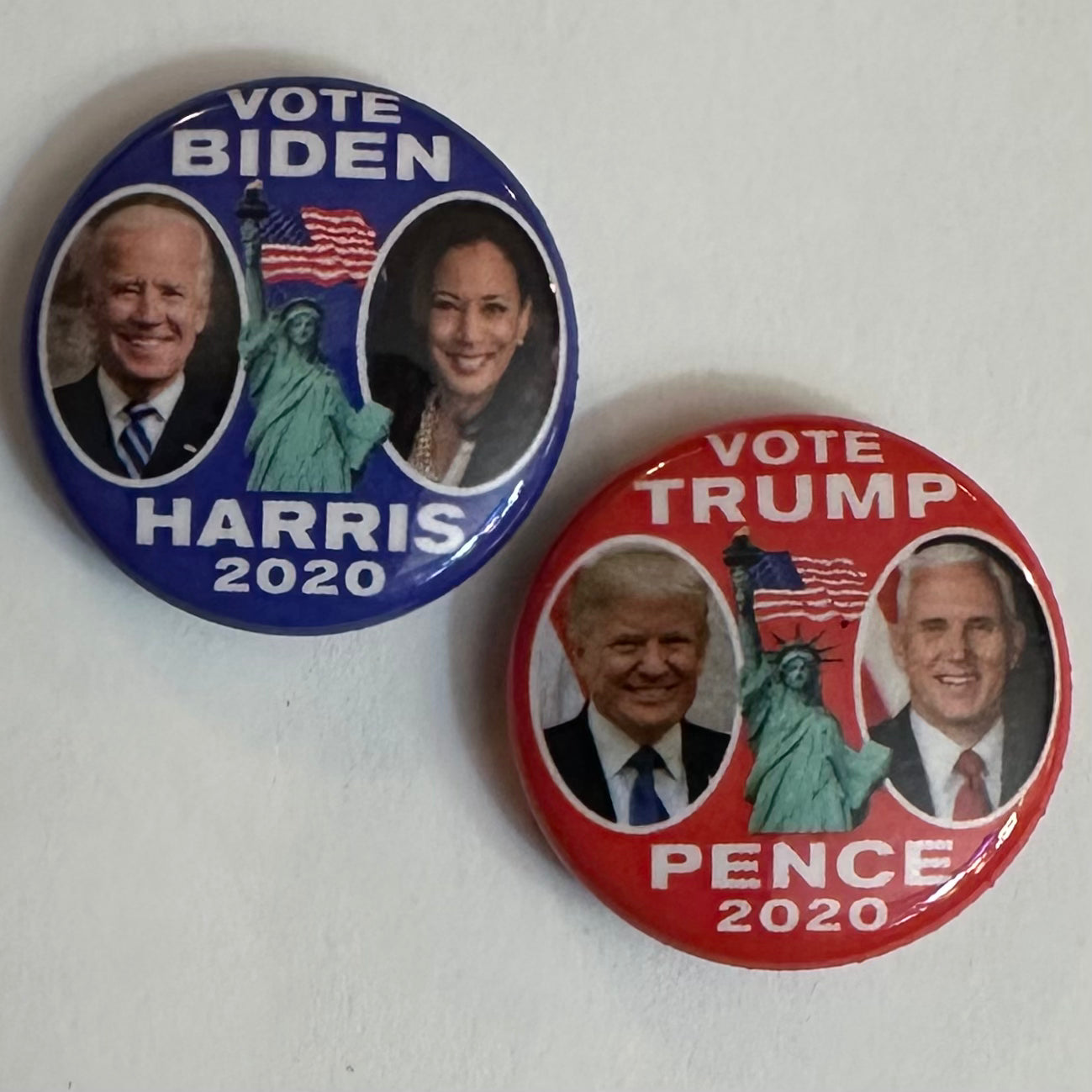 Pair of 1" Biden and Trump jugates
