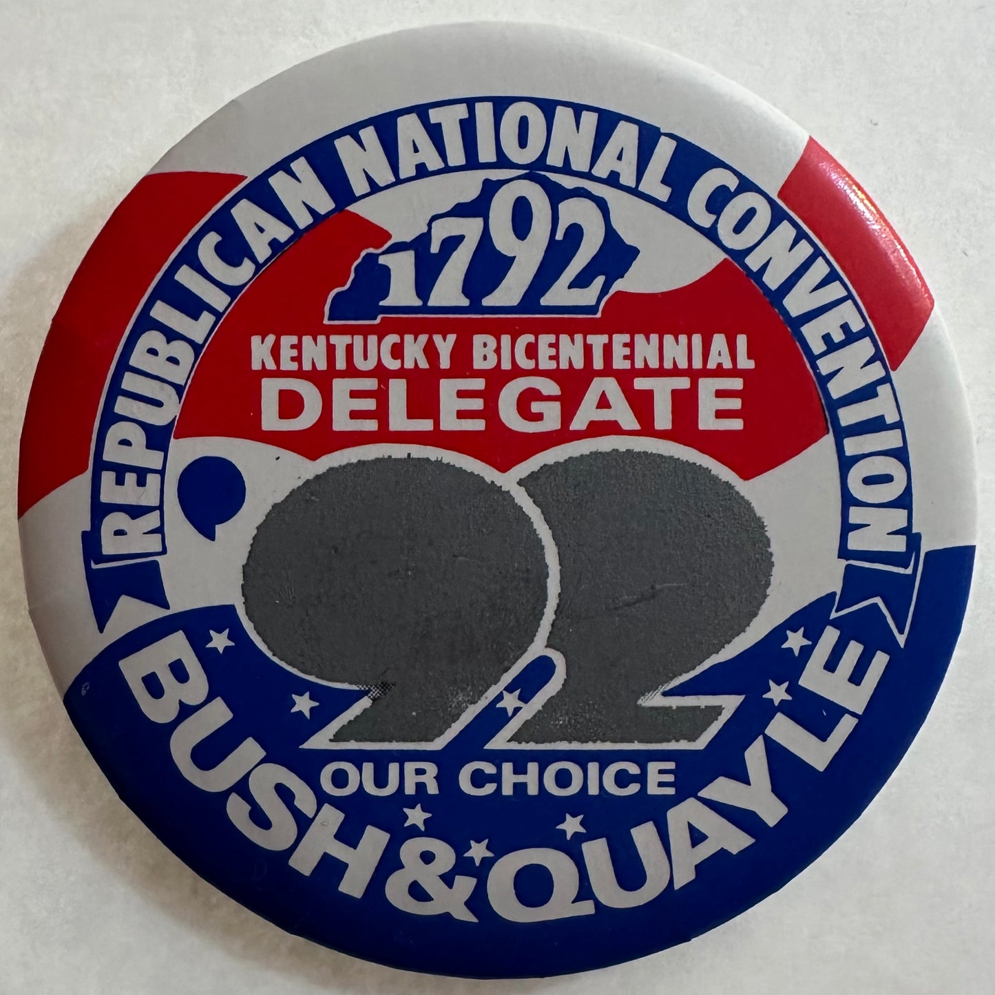 Kentucky Delegate for Bush/Quayle "Scratch Off"