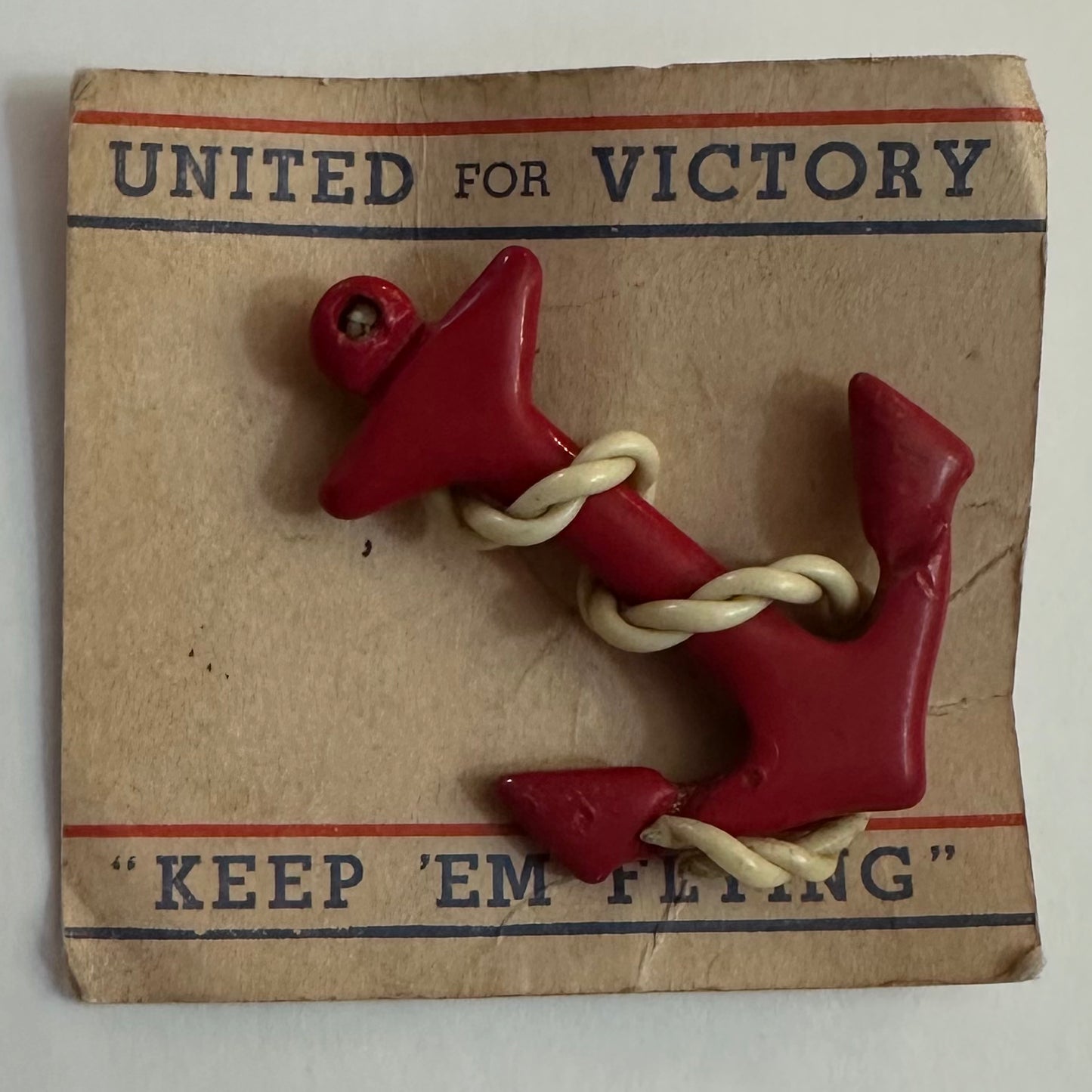 United for Victory "Keep 'Em Flying" Navy Anchor, WWII