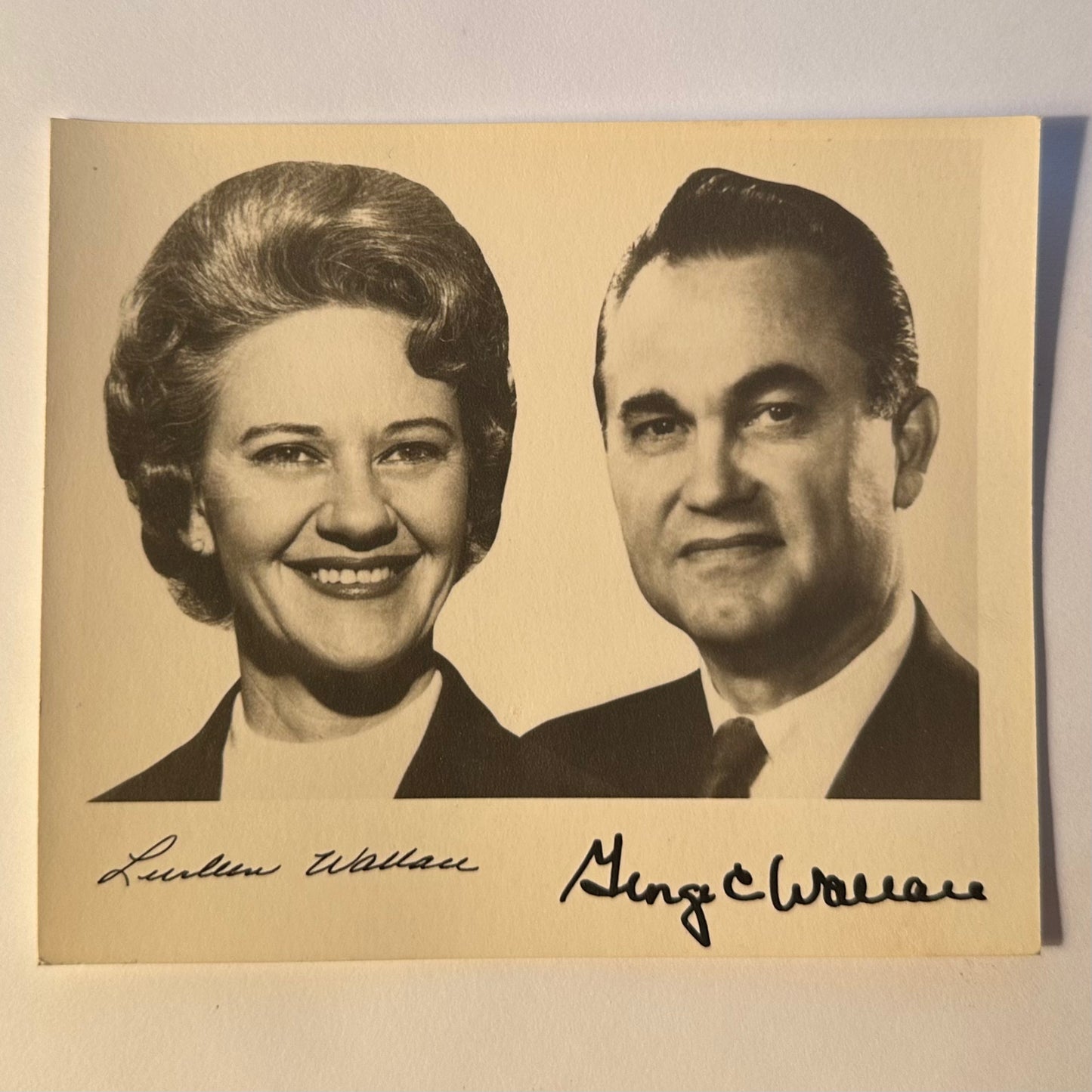 Lurleen and George Wallace 1966 Photo and Facsimile Signatures