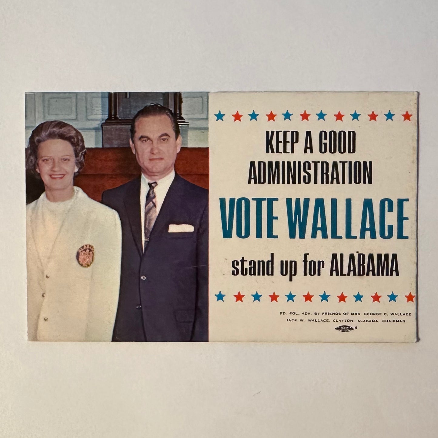 Lurleen Wallace Palm Card