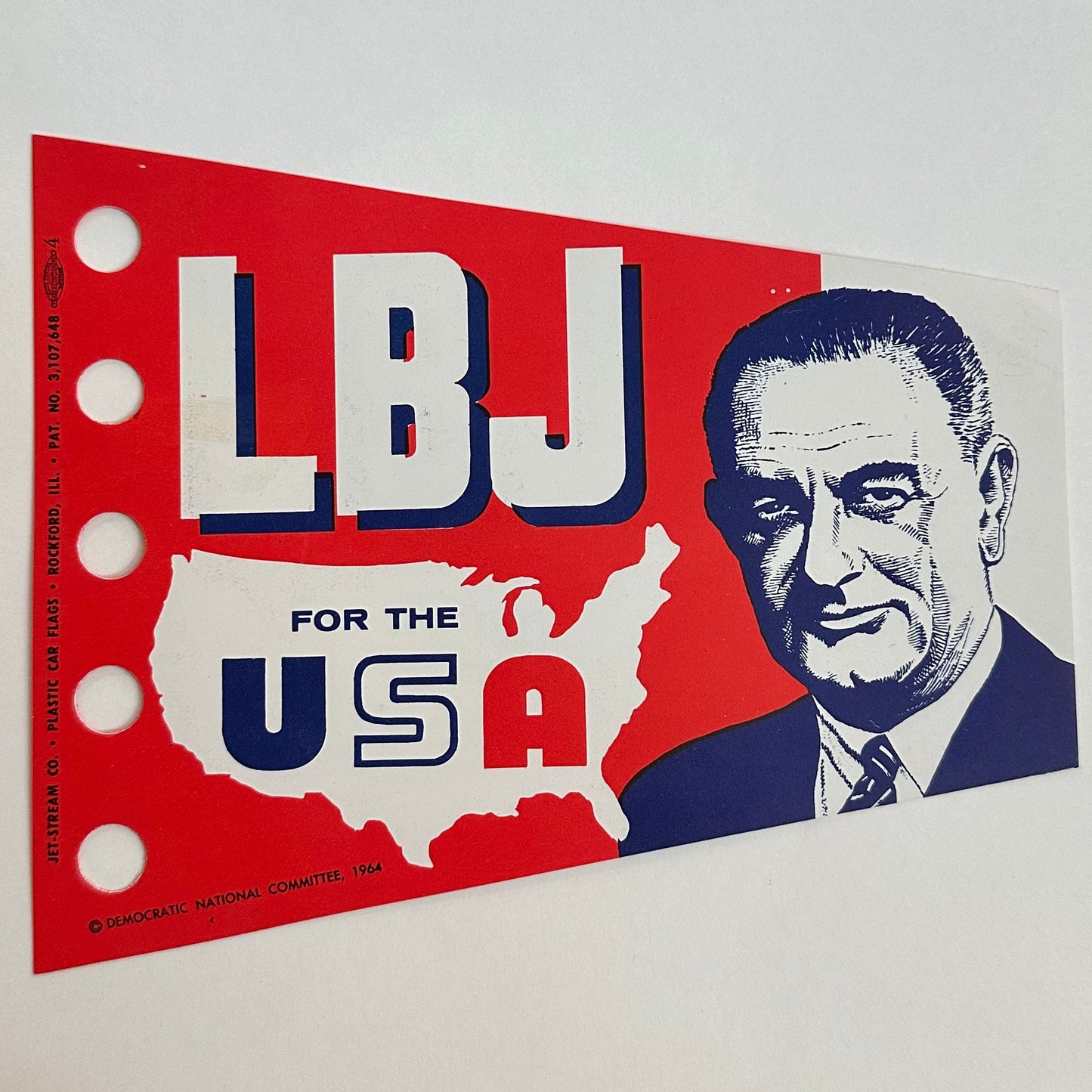 LBJ for the USA Antenna Flag