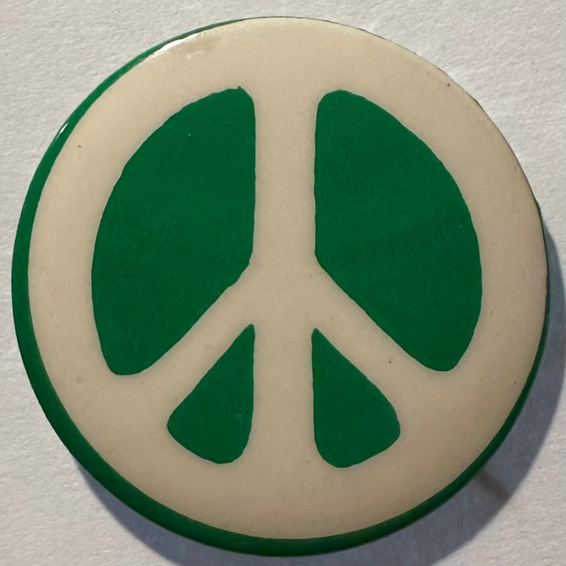 Green and White Peace Sign