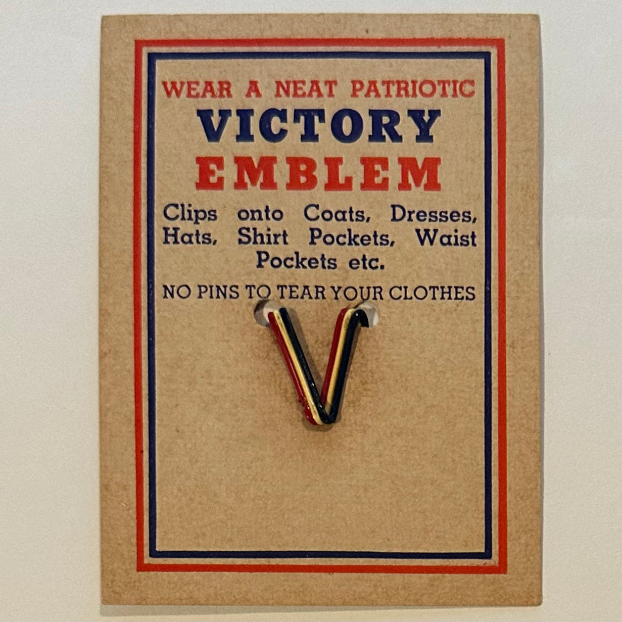 WWII Victory Emblem on Card