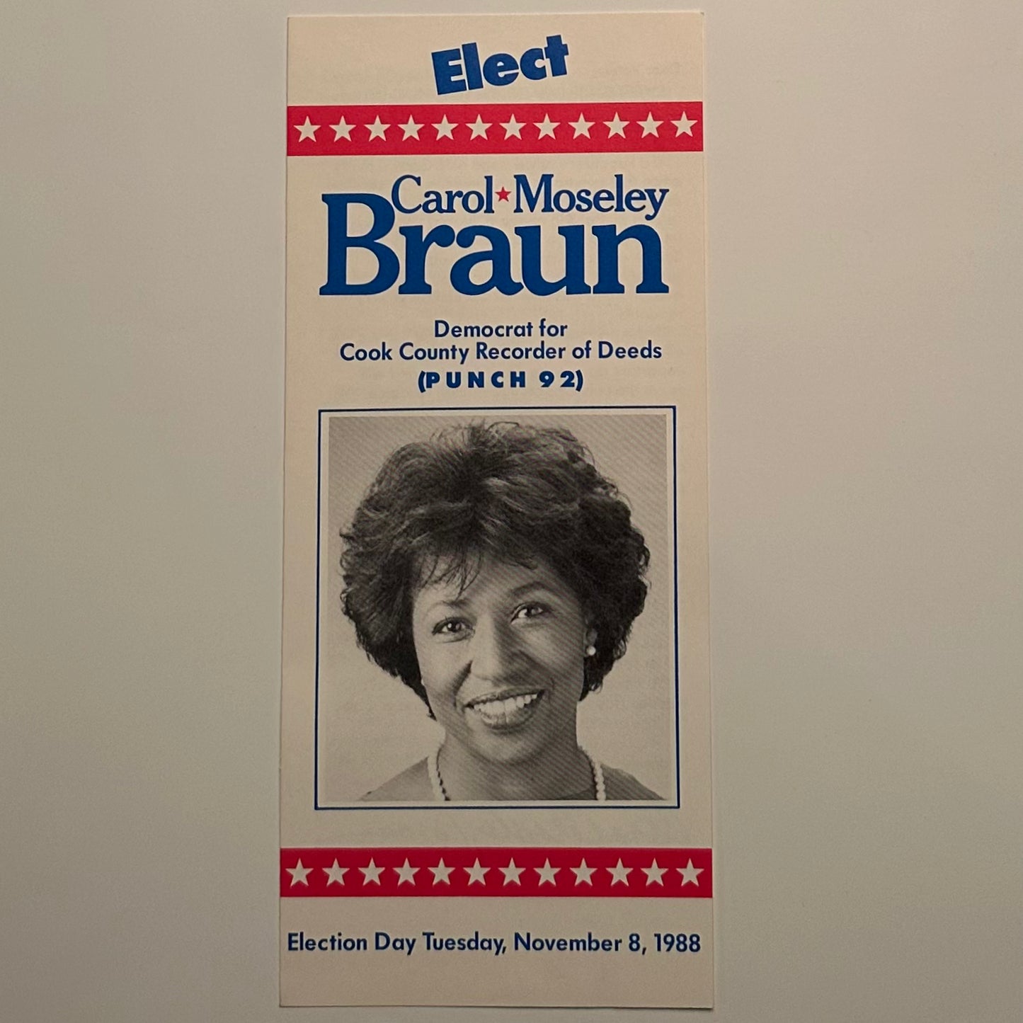 Carol Moseley Braun for Recorder of Deeds Pamphlet