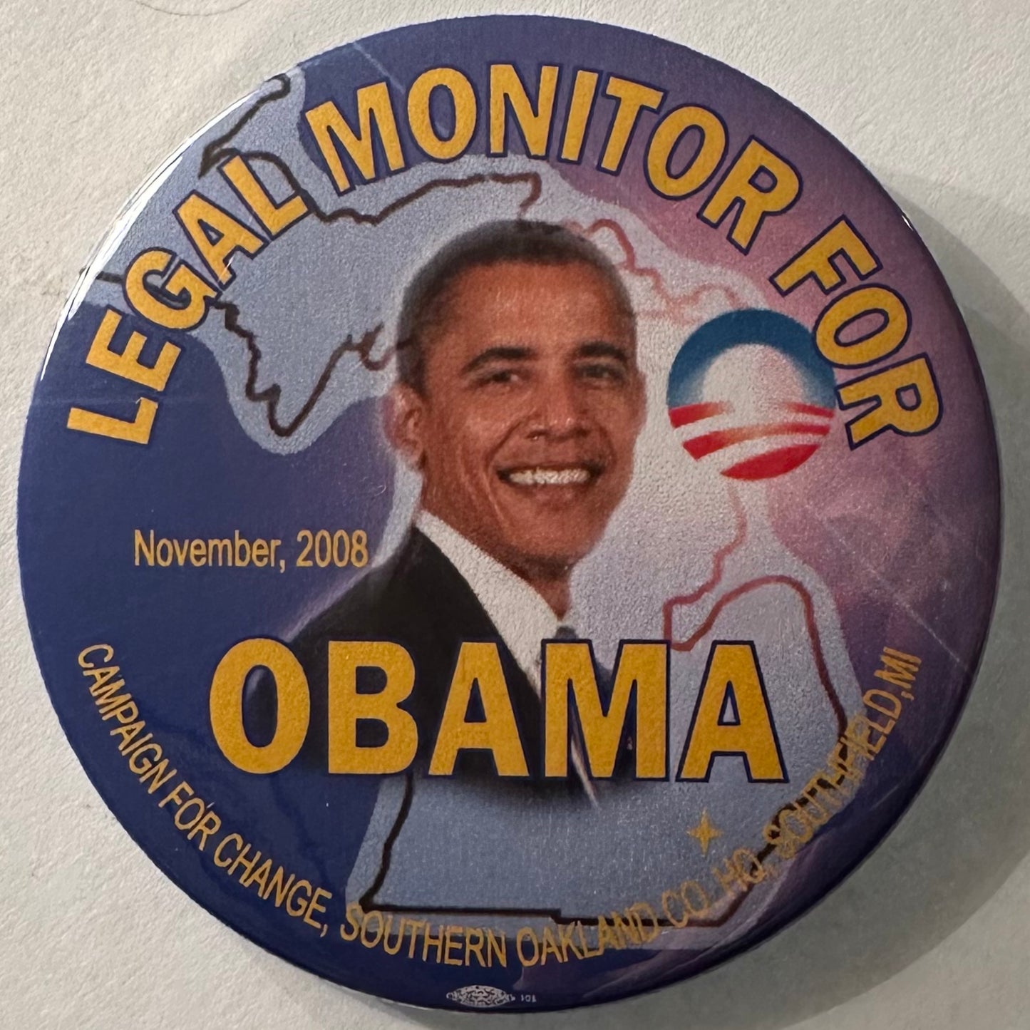 Legal Monitor for Obama, Oakland Co, MI 2008