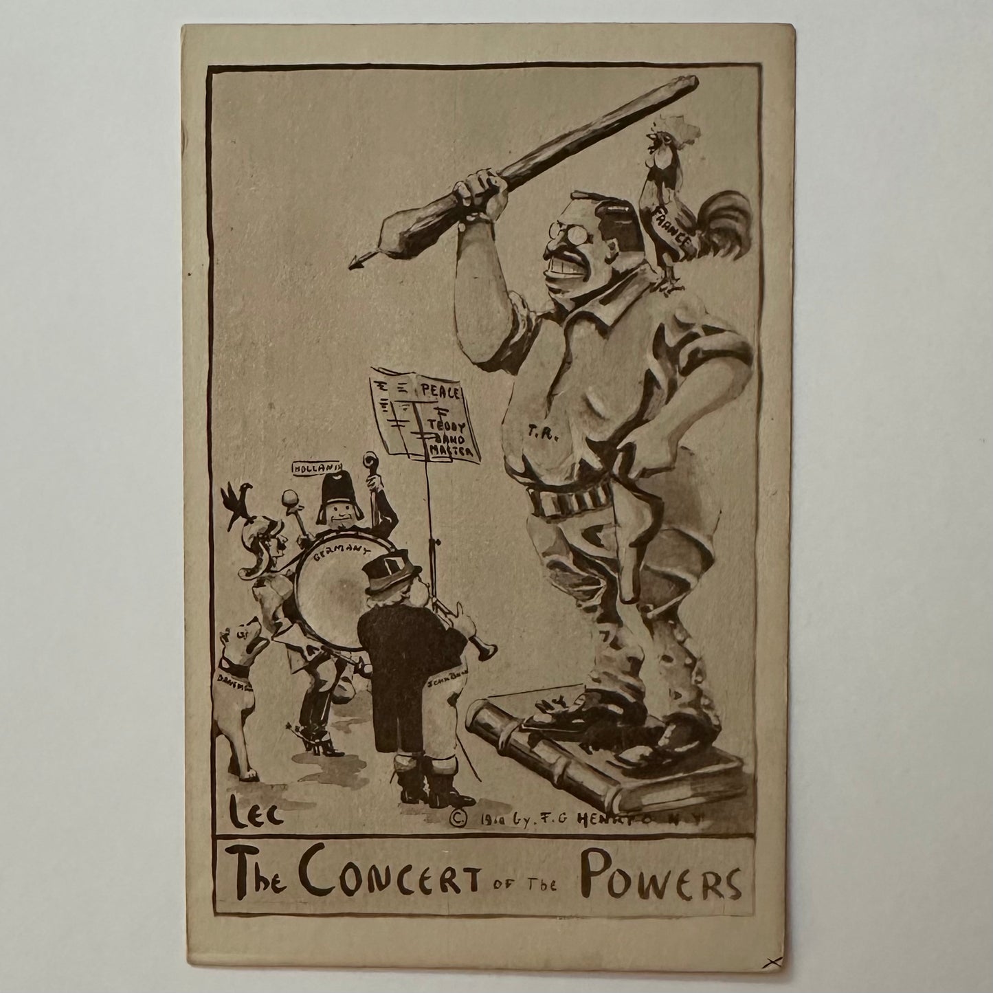 The Concert of the Powers Teddy Roosevelt Postcard