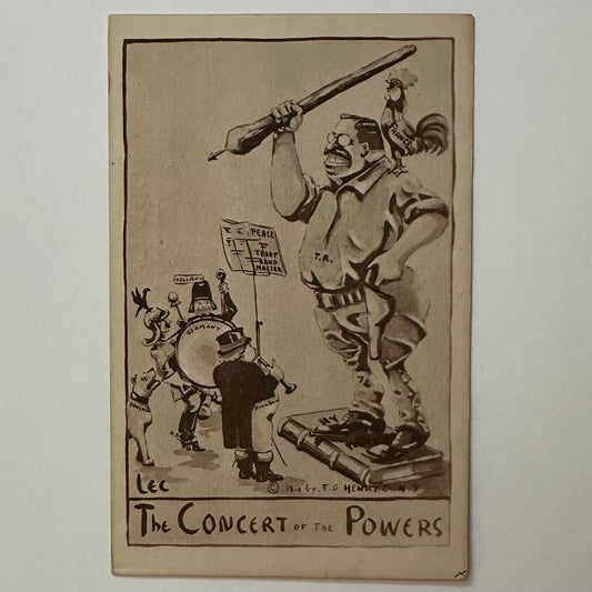 The Concert of the Powers Teddy Roosevelt Postcard