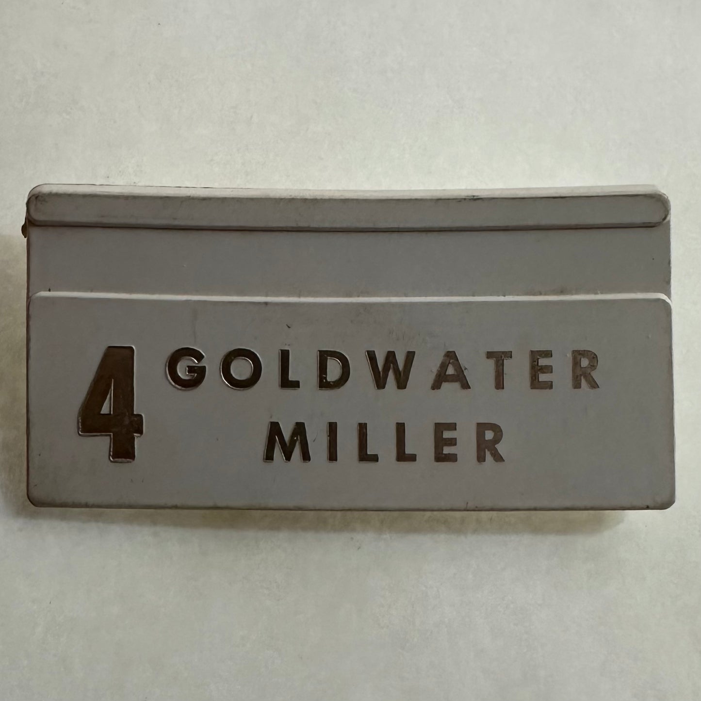 Nameplate 4 Goldwater Miller