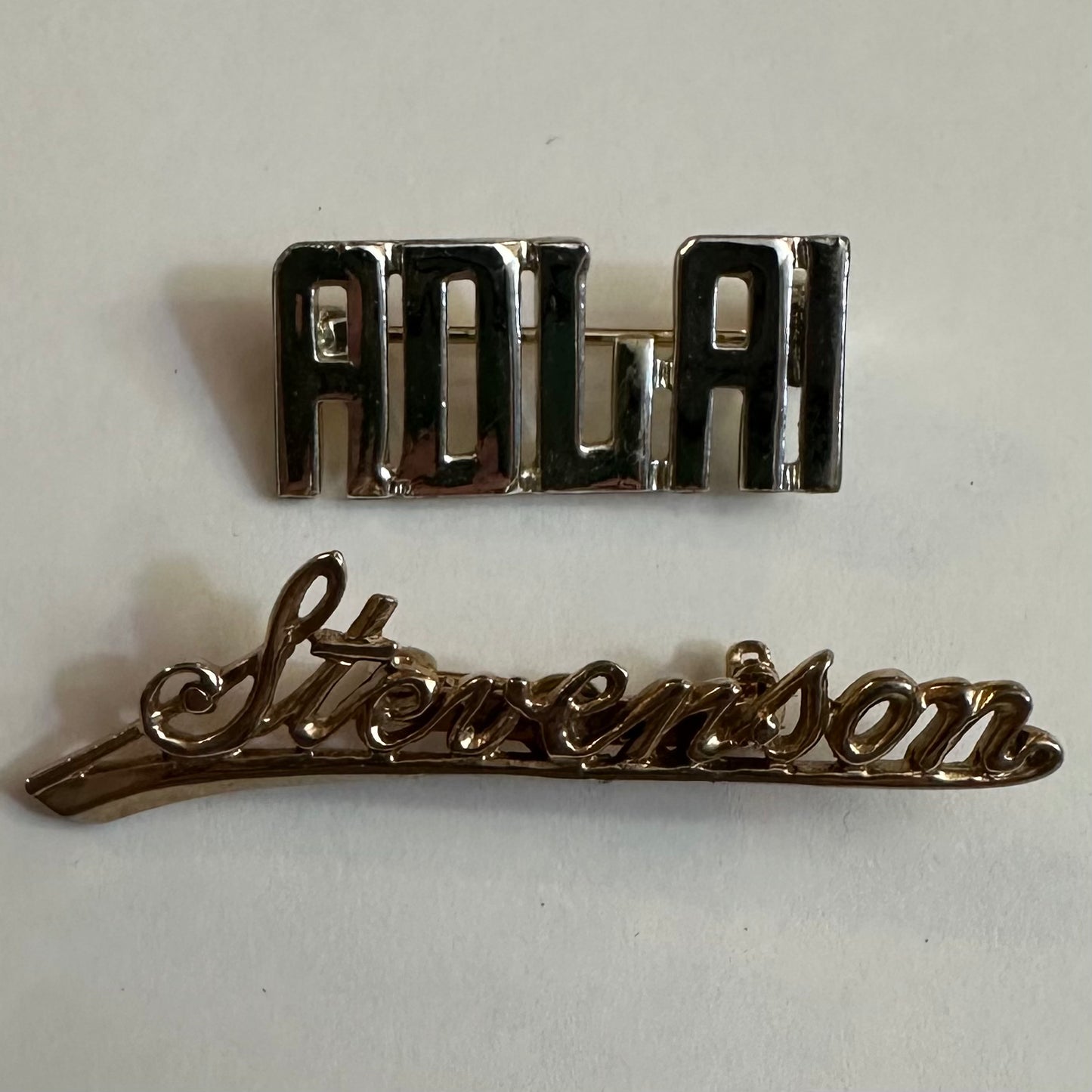 Pair of Adlai Stevenson jewelry pins
