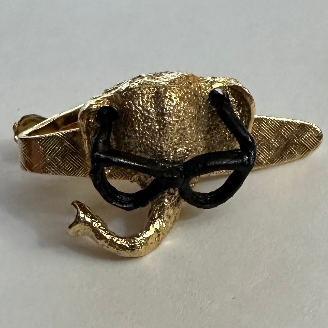 Elephant with Goldwater Glasses tiebar
