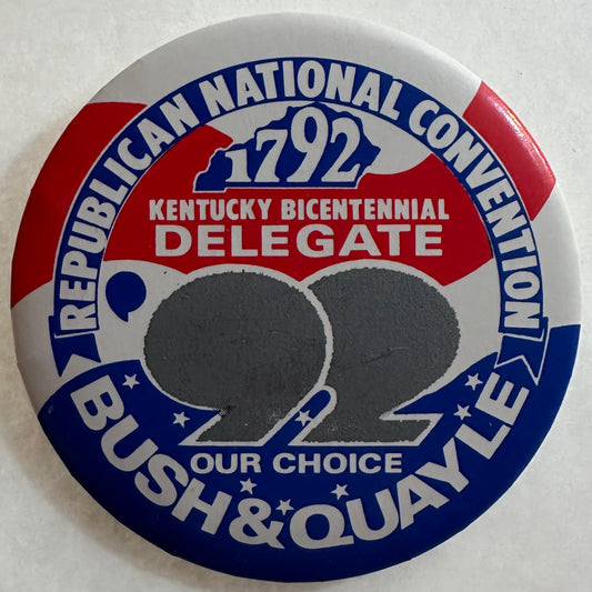 Kentucky Delegate for Bush/Quayle "Scratch Off"