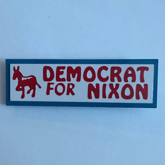 Democrat for Nixon plastic pinback