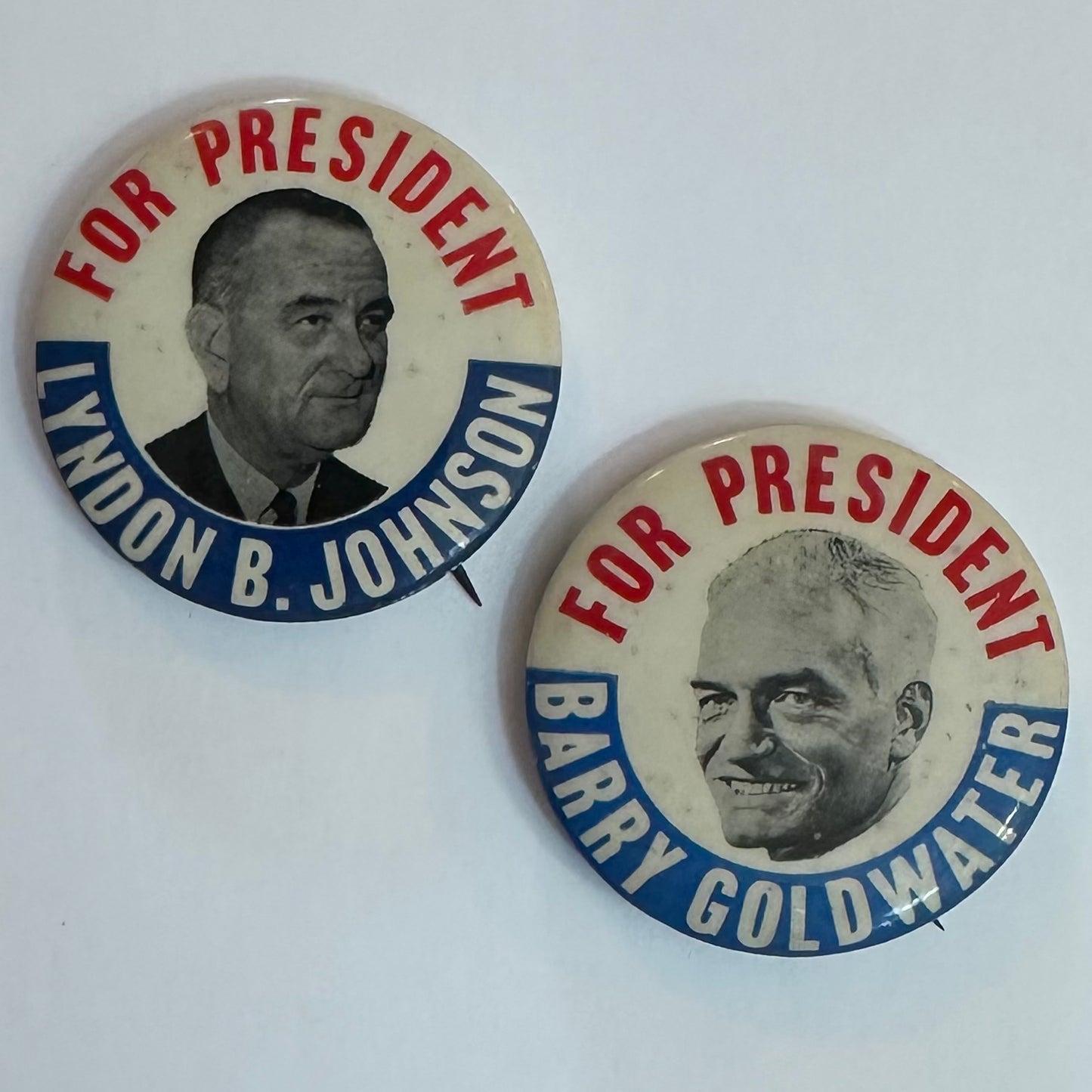 Pair of 1964 Johnson and Goldwater