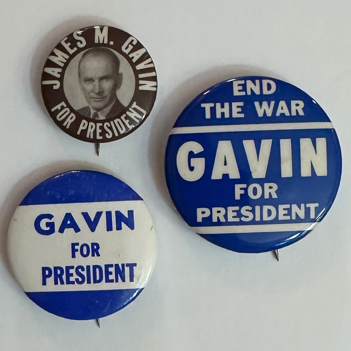 Group of 3 James Gavin for President, 1968 cellos