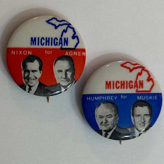 Pair of Michigan for Nixon and Humphrey