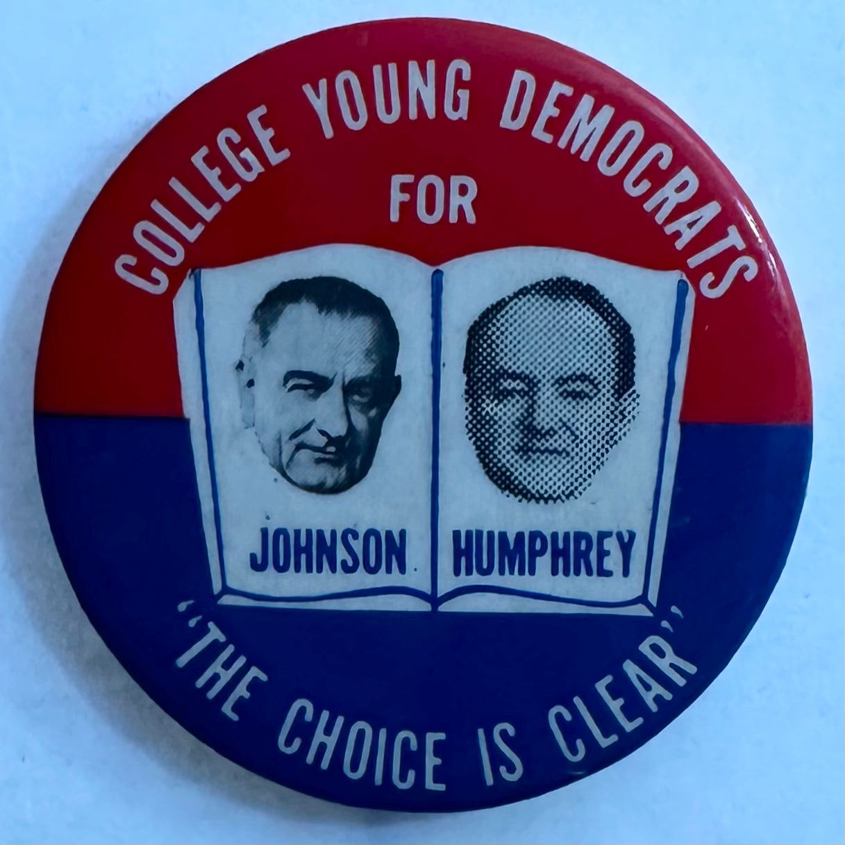 College Young democrat for Johnson & Humphrey jugate