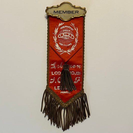 Odd Fellows Member Ribbon, Lebanon, PA
