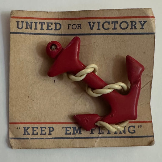 United for Victory "Keep 'Em Flying" Navy Anchor, WWII