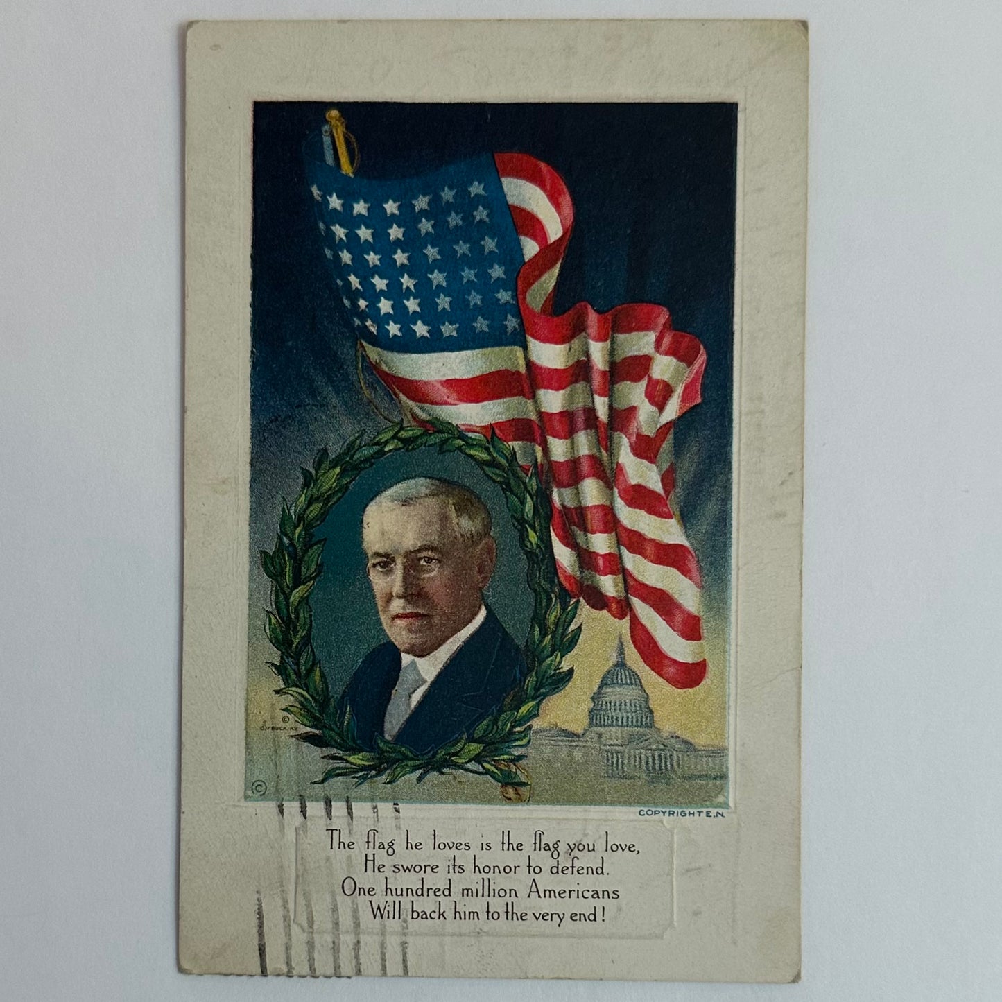 Woodrow Wilson WWI Postcard