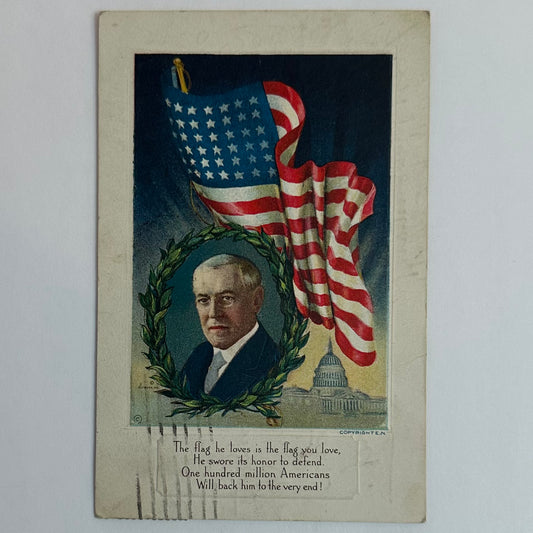 Woodrow Wilson WWI Postcard