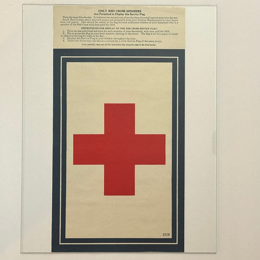 WWI Red Cross Paper Flag, 1919