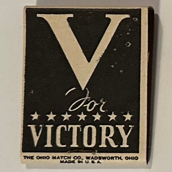 V for Victory Matchbook WWII
