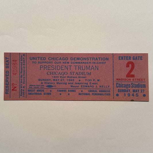 Support Our New Commander in Chief-- Harry Truman, Chicago May 1945