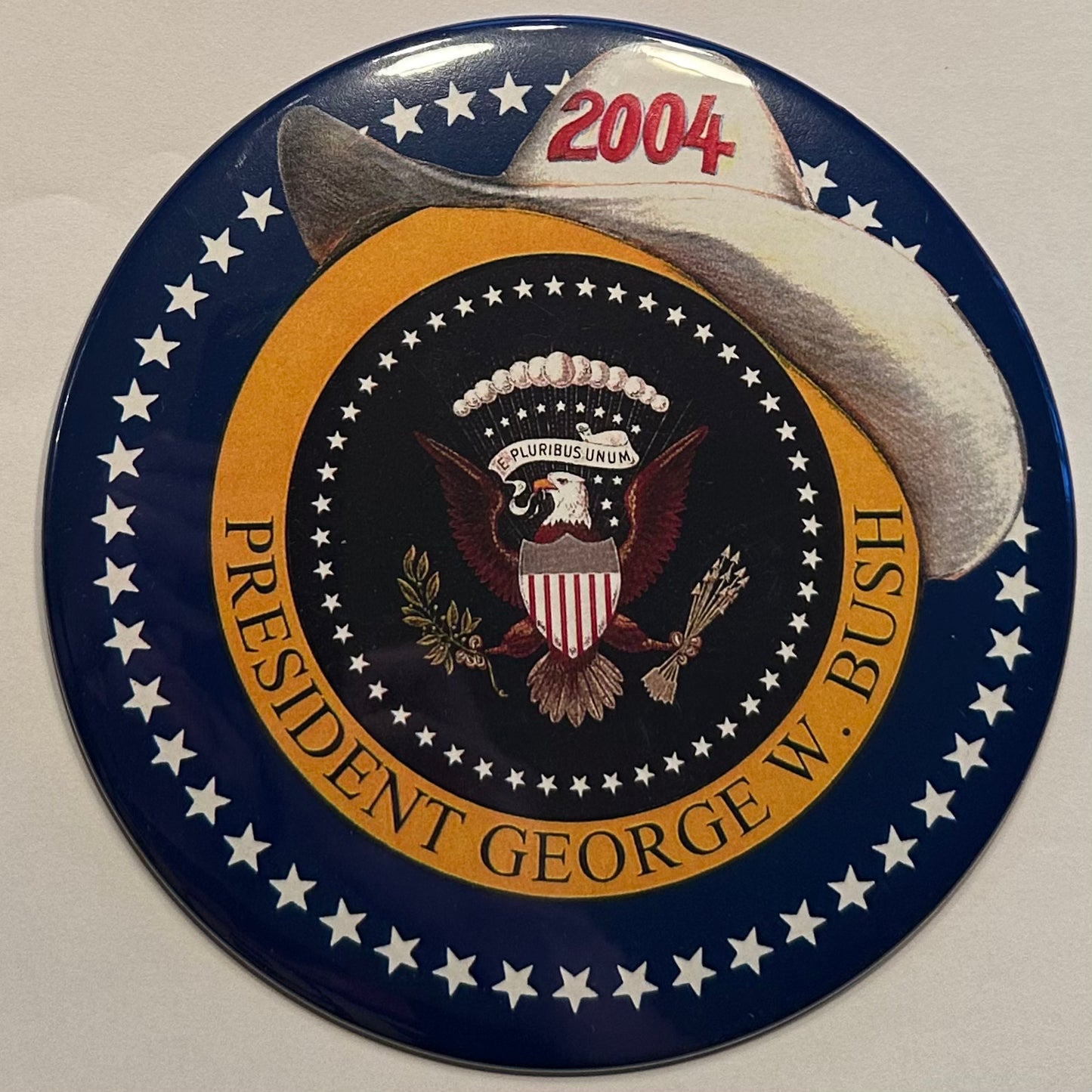 George W Bush Cowboy Hat on Seal (6")