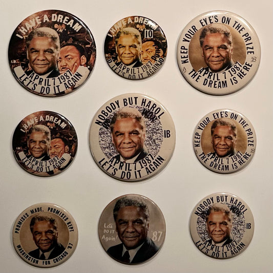 Group of 1987 Harold Washington Buttons
