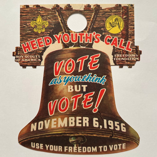 Boy Scouts Non-Partisan Vote Door Hanger from 1956