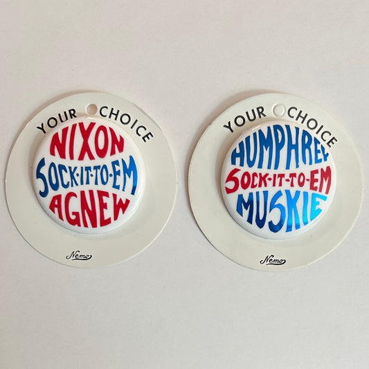 Pair of Nixon & Humphrey Sock-It-To-Em