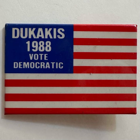 Dukakis 1988 Flag button