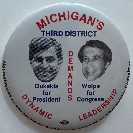 Dukakis Wolpe Michigan Coattail