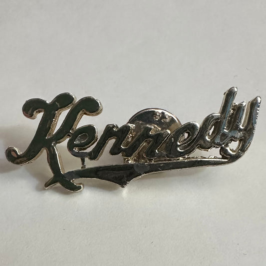 Script Kennedy tie tack