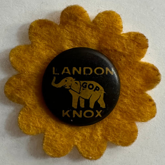 Landon Knox litho with Felt Sunflower